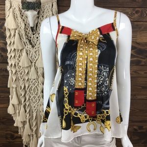 Express | Chainlink Bow Tie Front Cami‎ Blouse